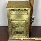 Antique Solid Brass Wall Mount Mail Box Corbin Co No Key Front Door Letter Slot