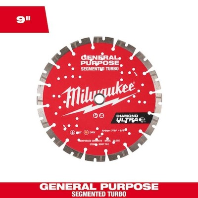Milwaukee 9 in. Ultra Segmented General Purpose Diamond Blade