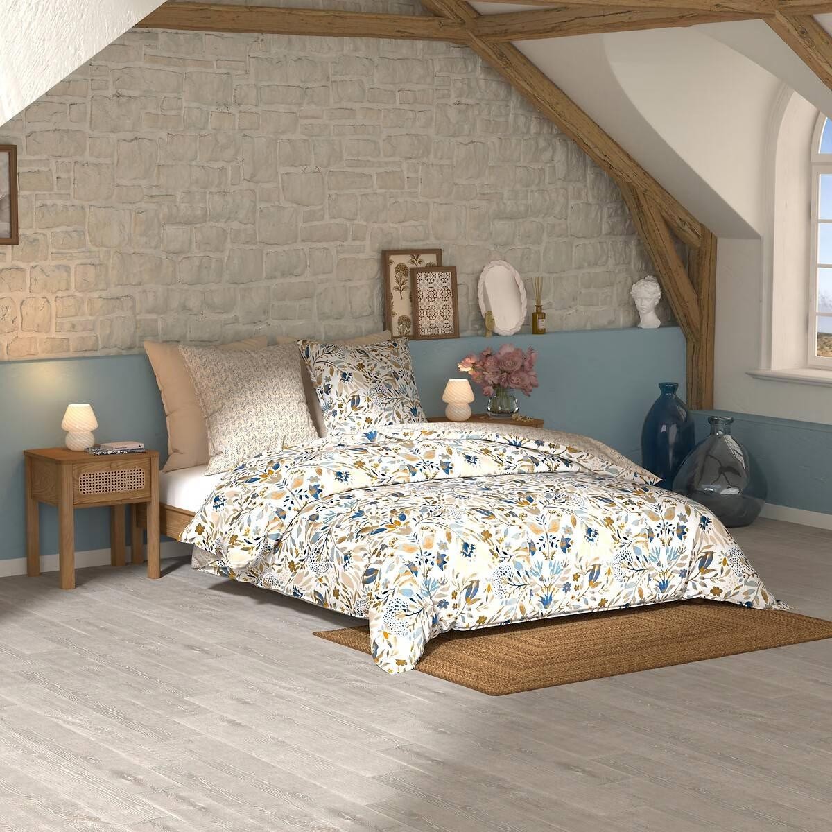 Parure de couette Kilda 260x240 pour lit king size multicolore ambiance bohème chic