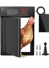 Solar Automatic Chicken Coop Door Opener with Timer Light Sensor No Manual