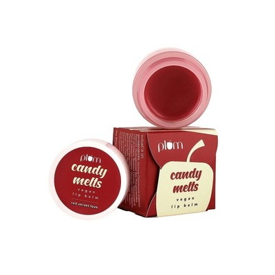 Plum Candy Melts Vegan Lip Balm Red Velvet Love Soft Lips 12gm