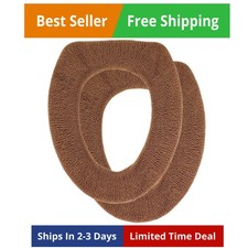 Soft Toilet Seat Cover - Plush  Thick Fabric Toilet Seat Warmer for Round  ...