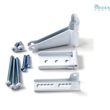 Storm Door Closer Bracket White Metal Secure Door Closure Easy Install