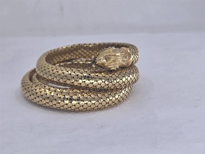 Vintage 18KY Winding Snake Bracelet 2''