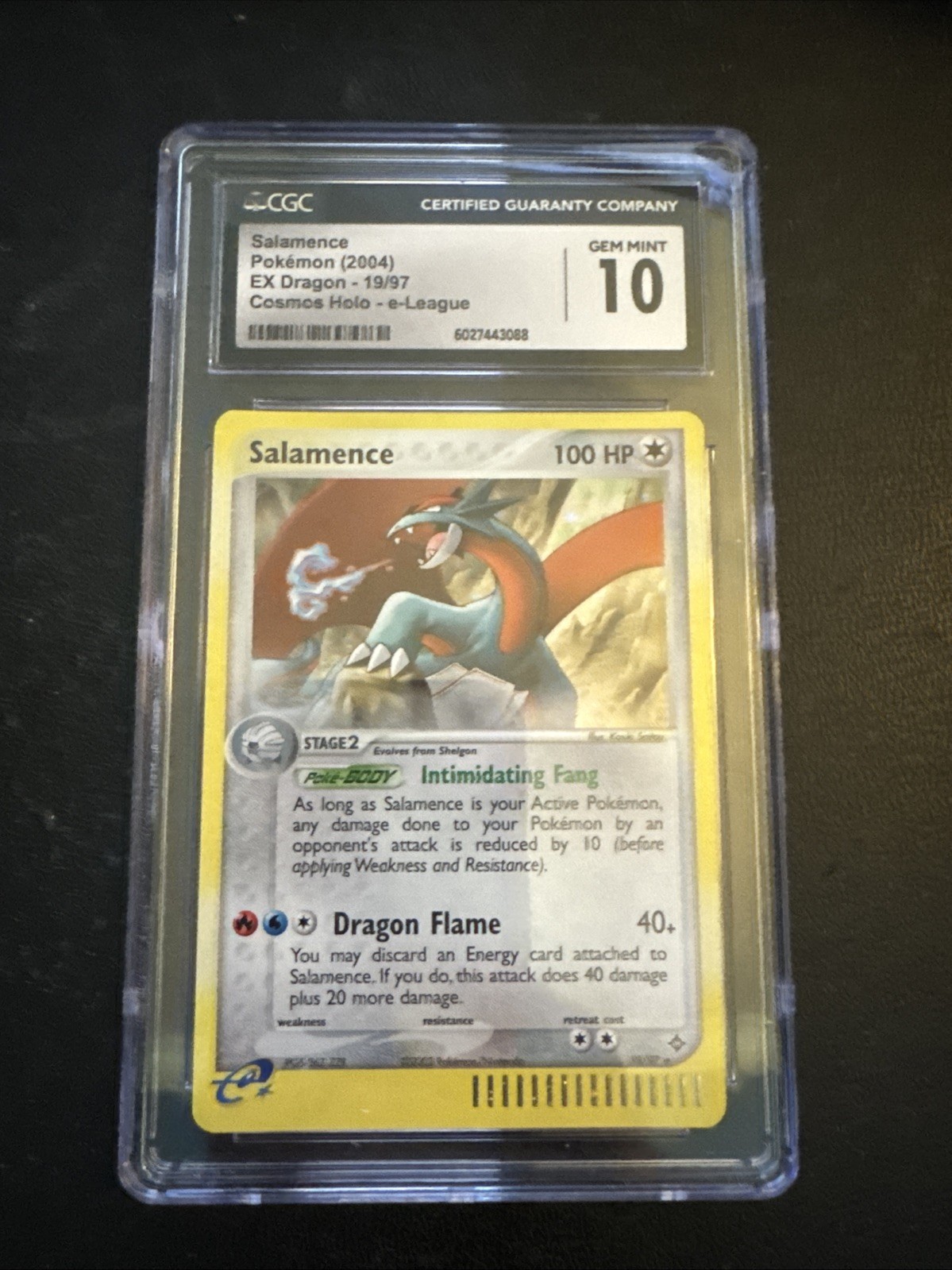 Salamence 19/97 Cosmos Holo e-League Pokemon 2004 EX Dragon  CGC Gem mint 10