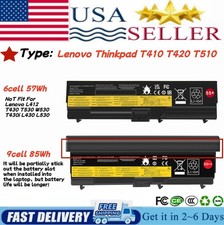 2 Types Battery for Lenovo Thinkpad T410 T420 T510 T510i T520 SL410 SL510 New