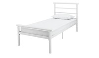 Avalon Single Metal Bed Frame - White