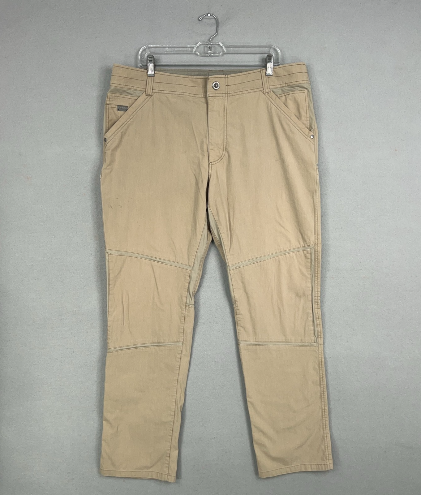 Men's Kuhl Radikl Enduro Stretch Hiking Pants 38x32 Khaki Beige Outdoor Adventure