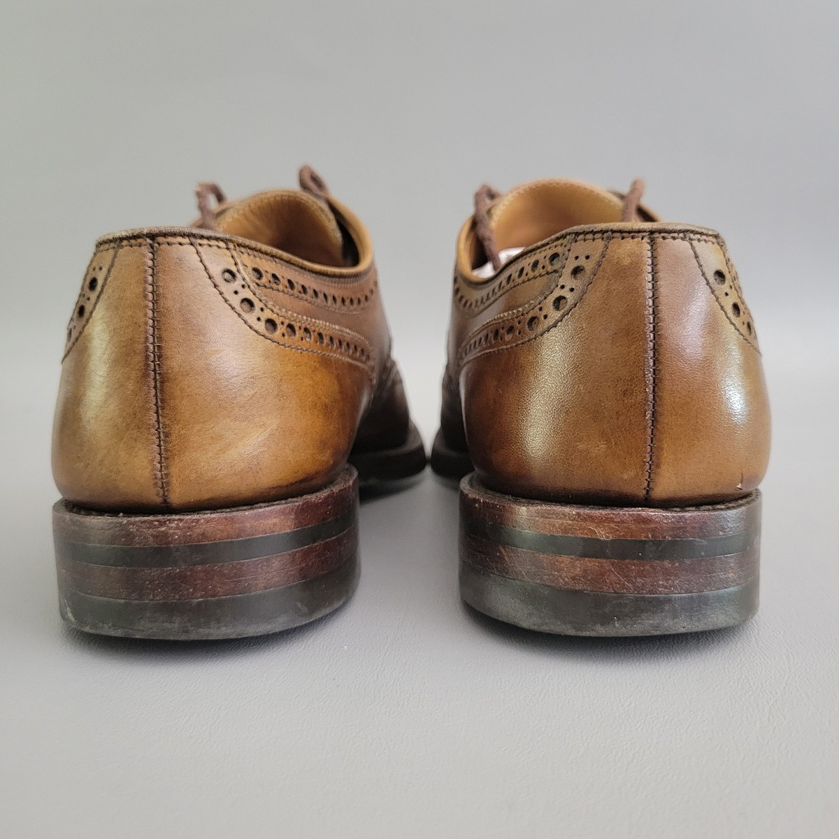 靴 Crockett & Jones Swansea 7E CROCKETT & JONES Men's Swansea Brown Leather Wingtip Brogues