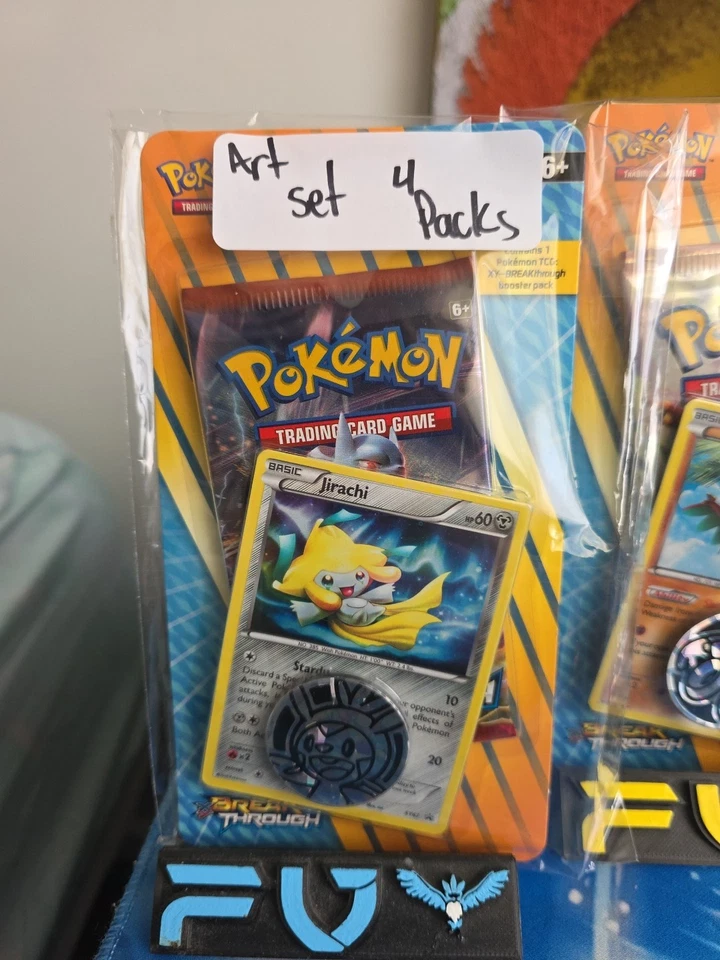 XY Break through Hawlucha, Jirachi Promo Sealed Blister Booster Pack Art Set - Image 2 of 4