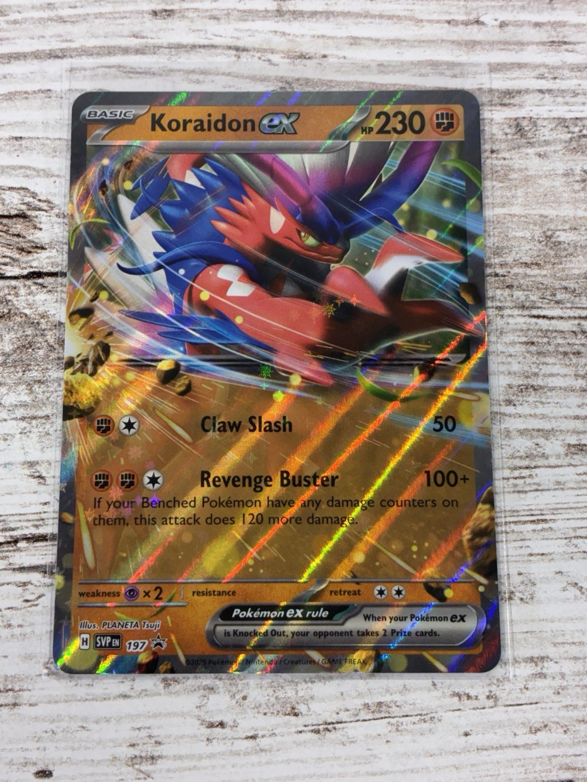 Pokemon TCG - Koraidon Ex Tin Scarlet & Violet Black Star Promo #197