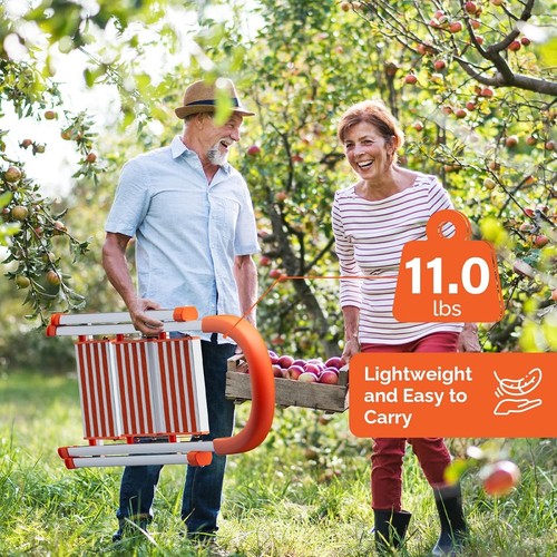 3 Step Lightweight Portable Ladder with Comfort Hand Grip - Heavy-Duty, Foldable - Picture 8 of 8