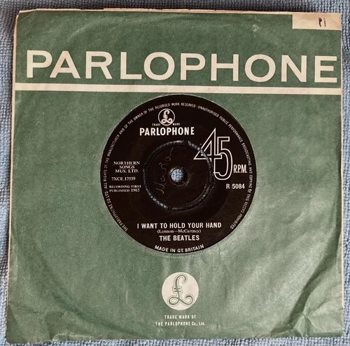 The Beatles - I Want To Hold Your Hand -  Vinyl 7" Single Exc Parlophone R 5084