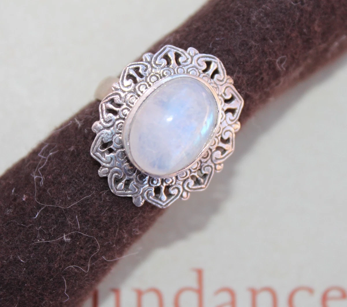 SUNDANCE Catalog .925 Silver Filigree Moonstone Rainbow Regalia