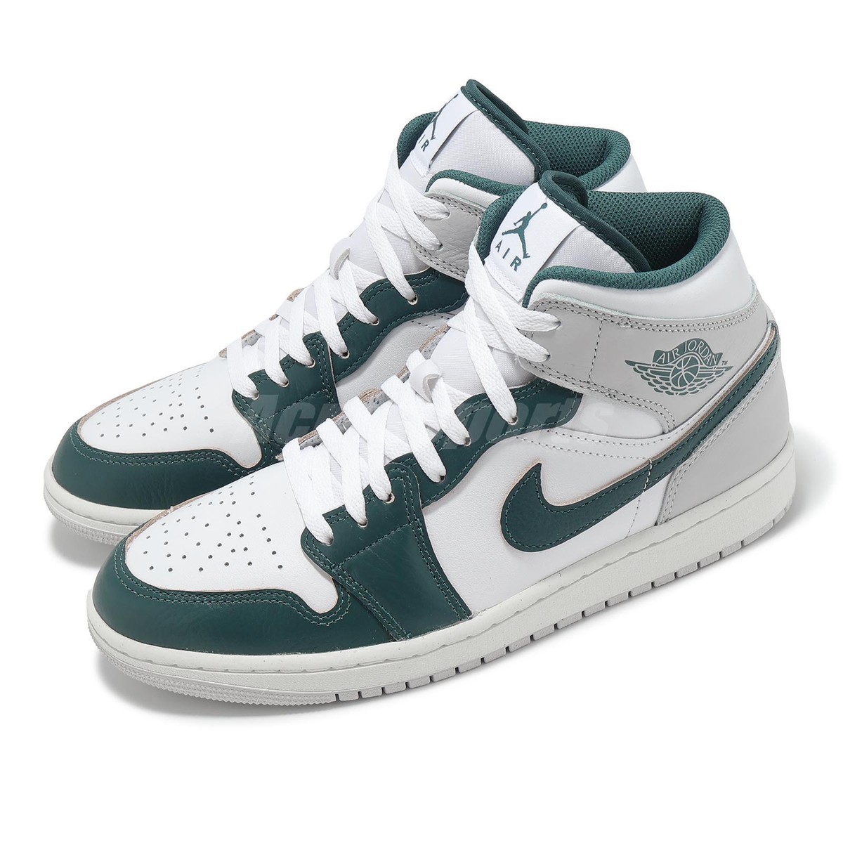 Nike Air Jordan 1 Mid SE White Sail Grey Oxidized Green Men Nike Air Jordan 1 Mid SE White Sail Grey Oxidized Green Men