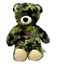 BUILD-A-BEAR Camo Army Green Bear 17" Plush Stuffed Animal Military
