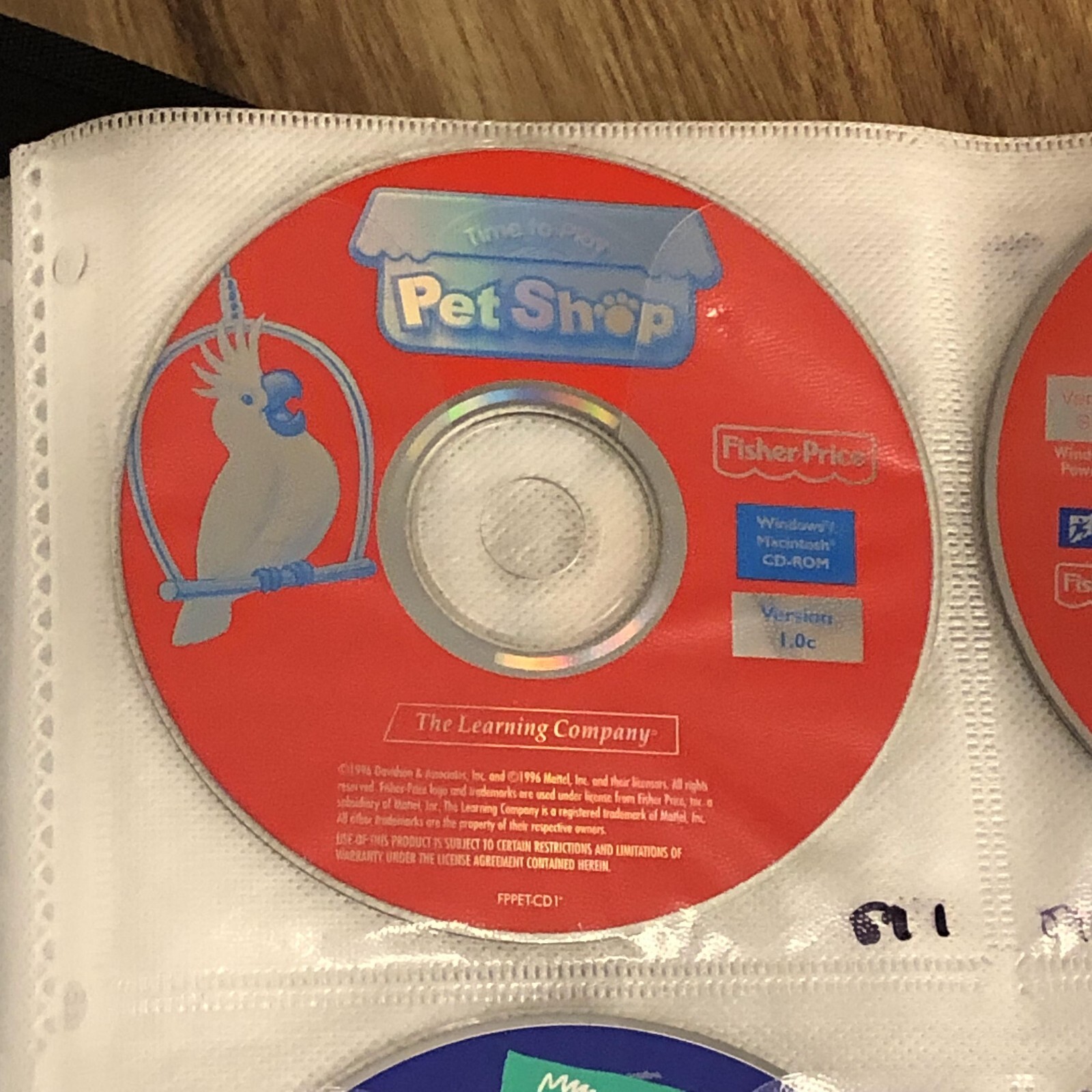 Fisher Price Time to Play Pet Shop Vintage PC Mac CDROM 1998 Ages 4