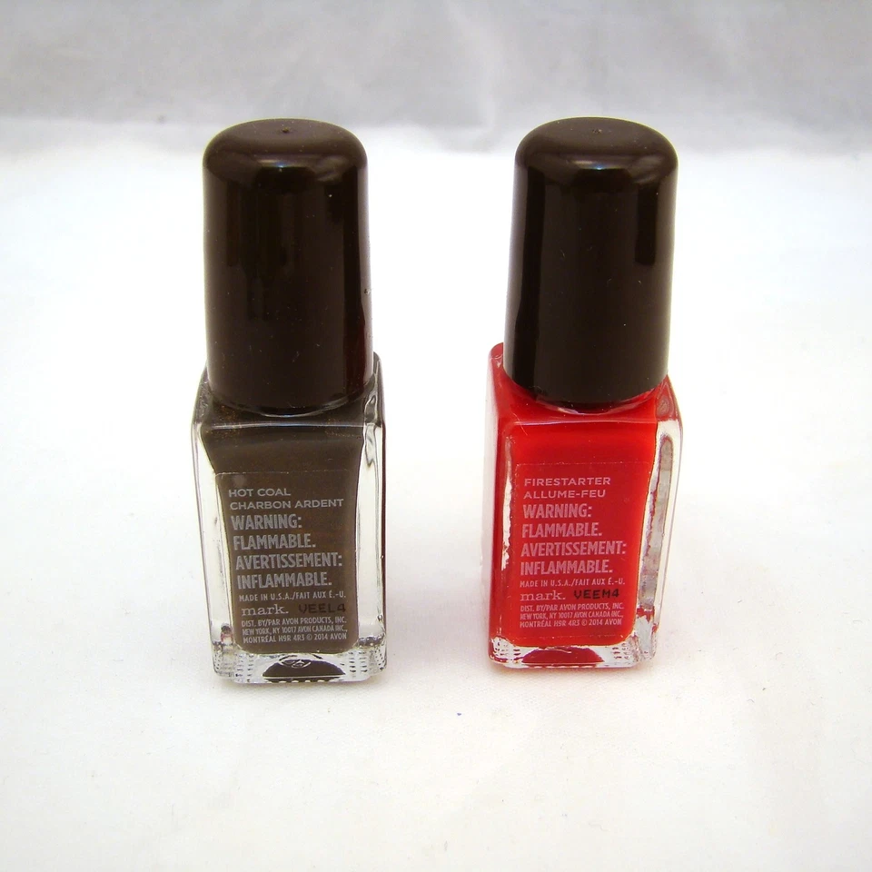 Avon Mark NAILED IT Trend Mini Nagellacke HOT COAL/FIRESTARTER 0,09 oz Je Neu - Bild 3 von 4