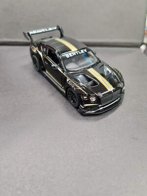 Bentley Continent GT3 Schwarz Kinsmart Spielzeug Automodell 1/38 Maßstab Metall