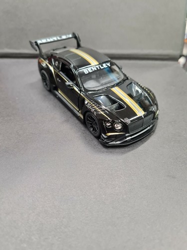 Modellino auto giocattolo Bentley Continent GT3 nero Kinsmart scala 1/38 metallo pressofuso nuovo