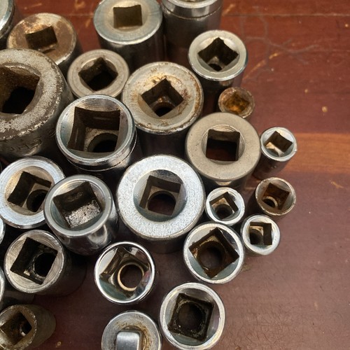 Big Socket Lot Of 64 Assorted Sizes & Brands Metric & SAE Japan Taiwan USA Tools - Foto 18 di 24