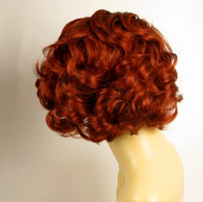 Turban Perruque Chimio Cheveux Bouclés Châtain Cuivré Méché Blond - Taille Moyenne - Neuf Avec étiquettes