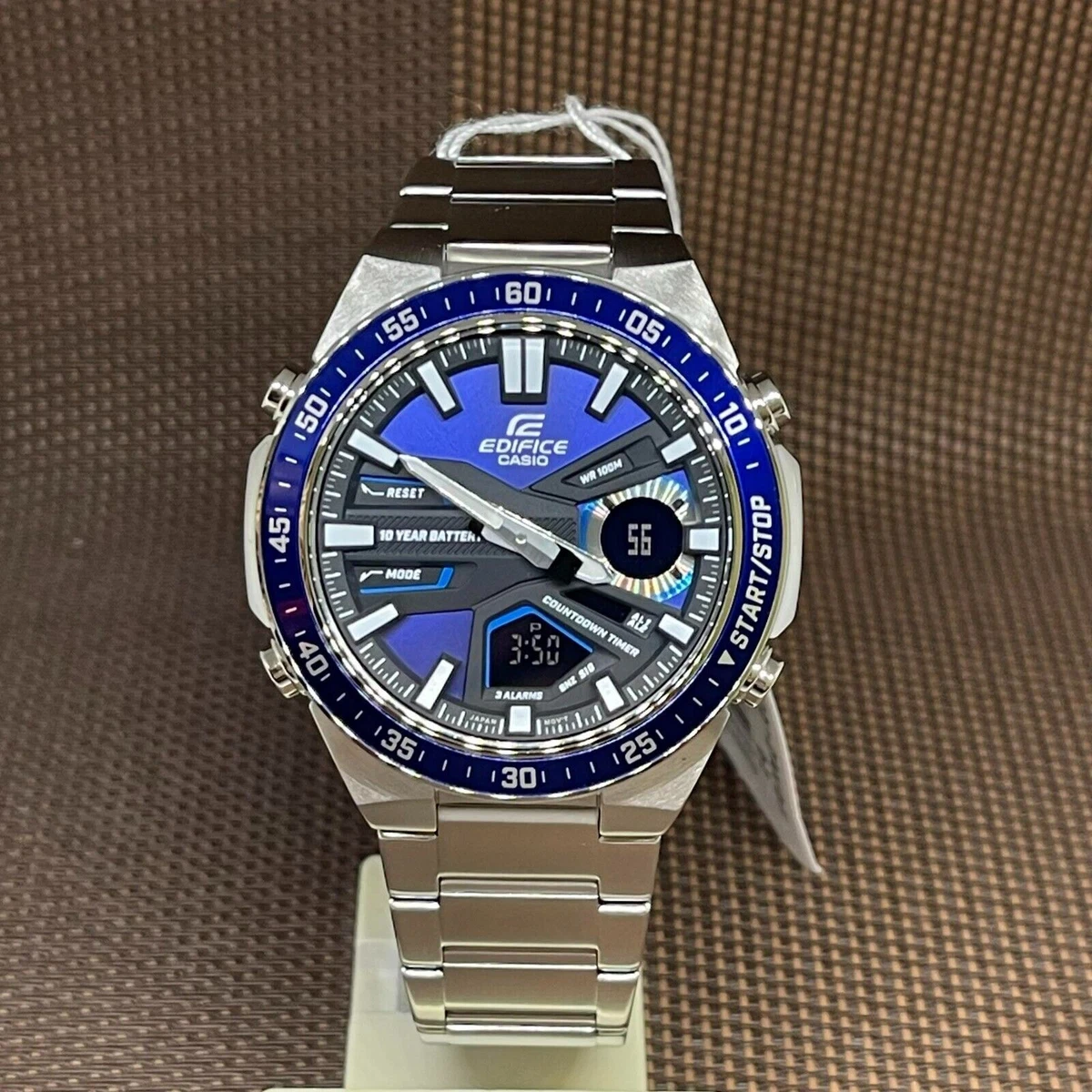 Casio Edifice EFV C110D 2A Blue Analog Digital Stainless Steel Classic Men Watch
