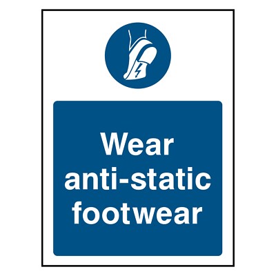 Antistatisches Schuhschild oder Aufkleber tragen | PSA0046