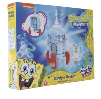 SpongeBob SquarePants Snap & Switch Sandy s Rocket Construction Set 95 Pieces