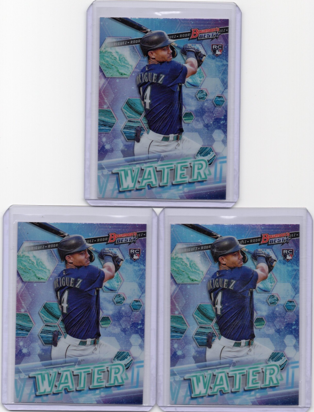 2022 Bowman's Best - Elements of Excellence - Julio Rodriguez - #EE-4 RC (x3)