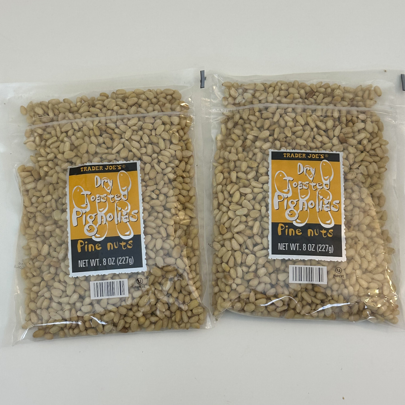 2 Pack New Trader Joe's Dry Toasted Pignolias Pine Nuts 8oz Each
