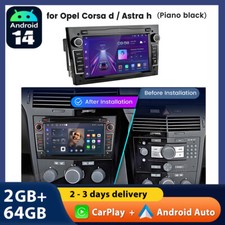 64G CarPlay Car Stereo For Vauxhall Corsa D Astra H Zafira Android GPS Radio SWC