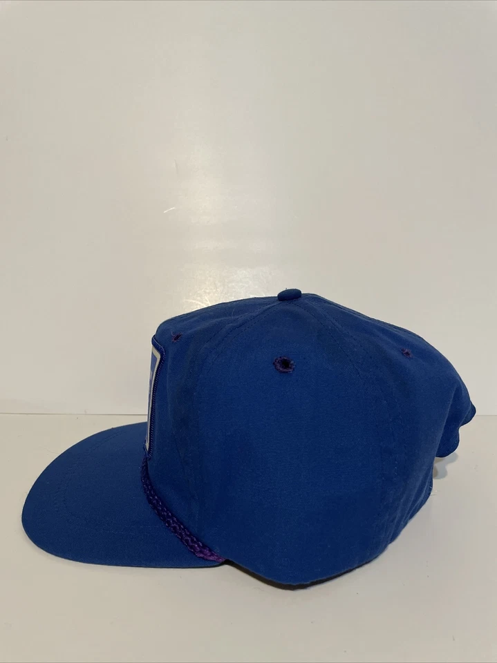 Sombrero ajustable vintage Bachman Chemical Company parche Oklahoma City azul Foto 4 de 4