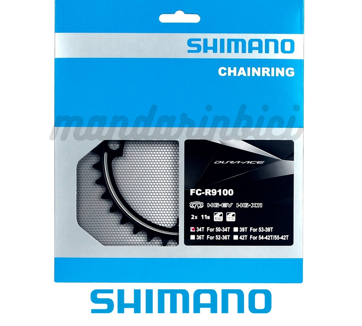新品 SHIMANO DURA-ACE FC-R9100 50-34t Shimano Dura Ace FC-R9100 34T Inner Chainring for 50-34T Road Bike