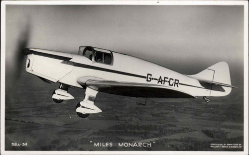 WWII RPPC Miles Monarch Fighter Plane MILITARY AVIATION Real Photo | eBay