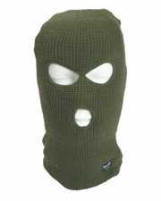 3 Hole Full Face Mask Winter Ski Cap Balaclava Beanie Tactical Insulated Hat OD