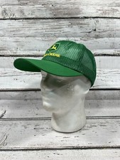 VTG John Deere Tractors Embroidered Logo Front K-Products Mesh Snapback Hat Cap