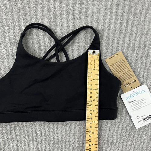ATHLETA Girl Upbeat Bra Youth Girls Size 12 Large Black Gym Workout Active NEW - Picture 7 of 9