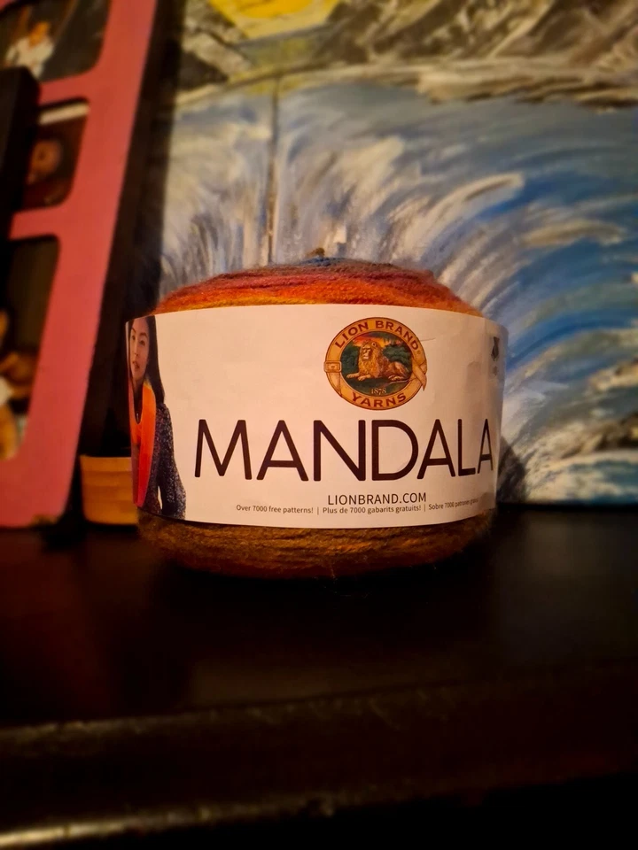 Mandala Lion Brand Yarn Thunderbird 590 yds. 5.3 oz. Multicolor Skein  - Image 3 of 3