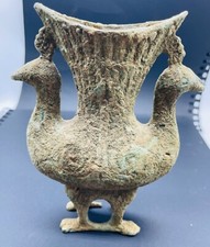 WONDERFUL ANCIENT ROMAN BRONZE BIRD RHYTON 300-400AD