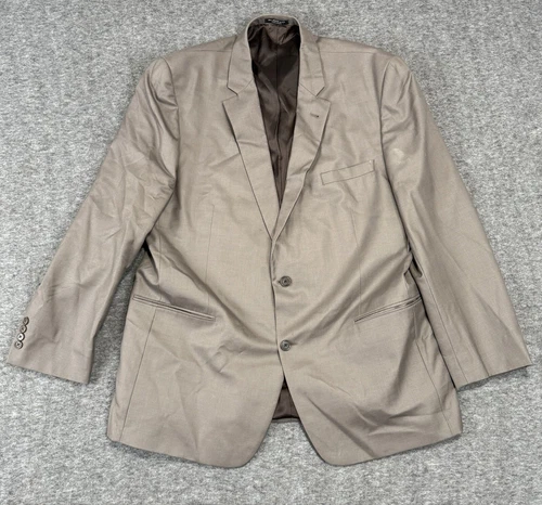 John Varvatos Sport Coat Men 46 Beige Blazer Bedford Jacket Wool Business *