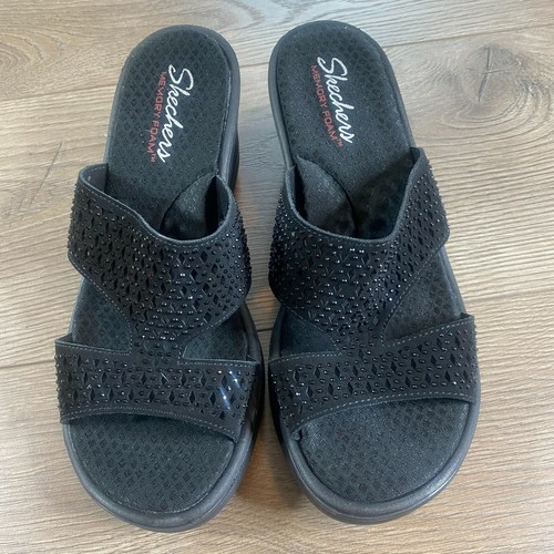 skechers slides memory foam
