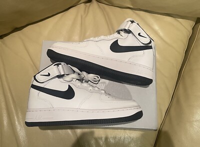 Brand New Juniors Kids Nike Air Force One Mid White Black GS