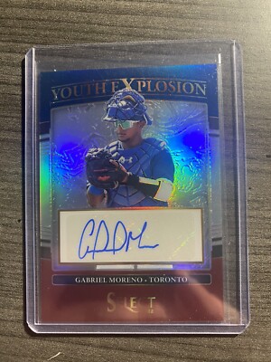 2022 SELECT GABRIEL MORENO YOUTH EXPLOSION PRIZM AUTO #/99! BLUE JAYS