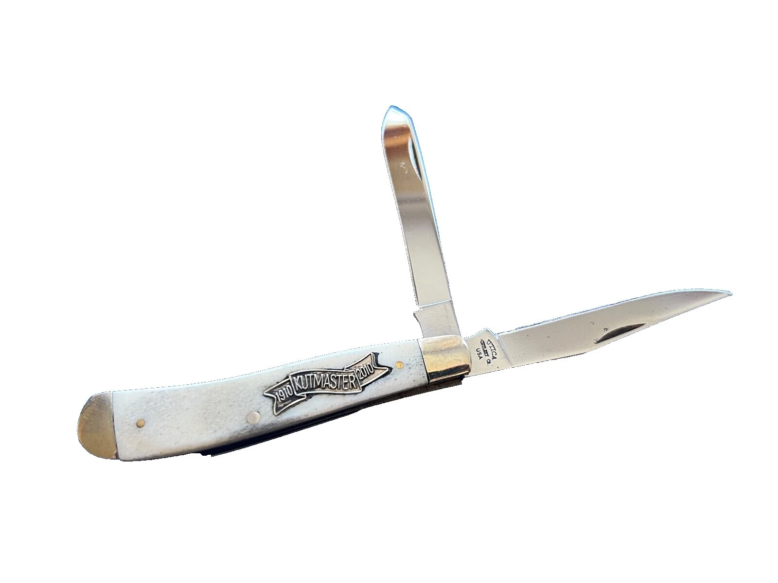 Cuchillos de hoja de acero al carbono mango de Hueso de colección