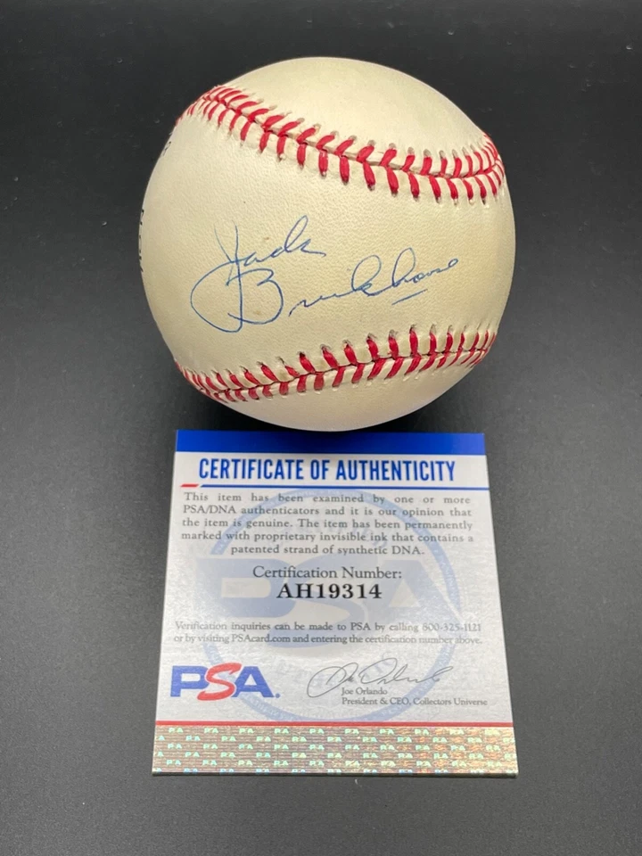Jack Brickhouse "Hey-Hey Cubs HOF Broadcaster" Signed Autographed baseball PSA - Image 2 of 4