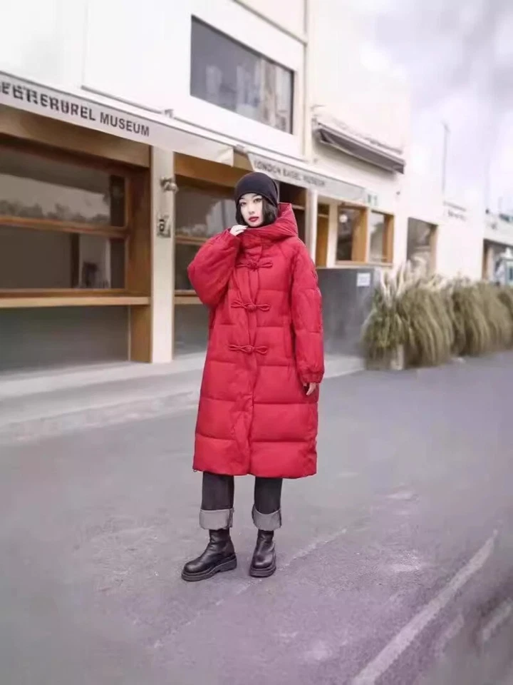 NEW Leisure Women Hood Real Down Parka Mid-Long Thick Parka Winter Jacket Coat - Image 2 of 4