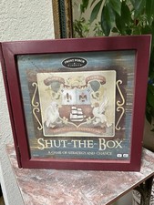 Shut the Box Board Game Bookshelf Edition Front Porch Classics Wood Box Complete