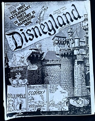 DISNEYLAND 1988 Drama Geeks Spastic Trip PARTY FLYER Punk Art Graphics HOLY COW 