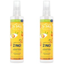 Pack of 2 New St. Ives Zing Orange Scent Face Mist 4.23 fl oz